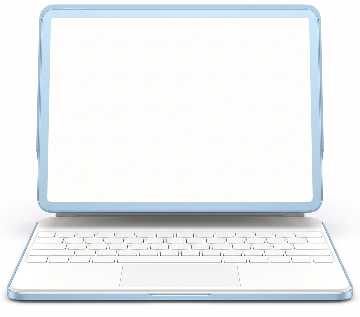 A BunnyPad, open in its keyboard folio.