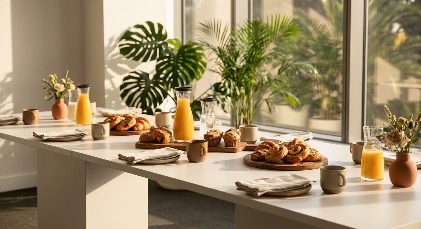 Breakfast gathering for educators